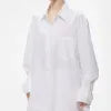 Spring and Summer New Women Shirt Cotton Loose Long-sleeved Lapel Shirt